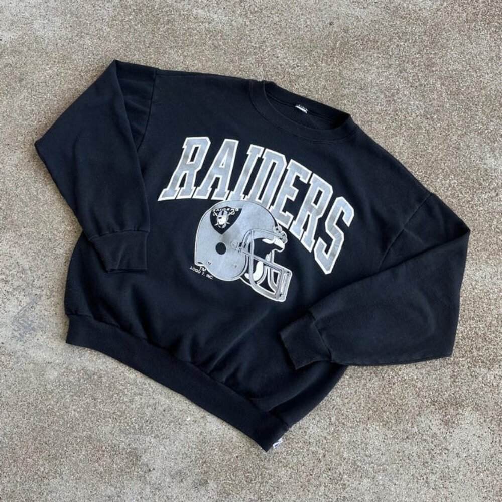 Oakland Raiders Football NFL shirt sweatshirt black '99